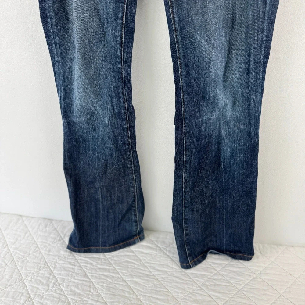 7 For All Mankind Flare Jeans Dark Wash Blue Denim Size 28 Made in‎ USA